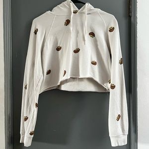 Forever21 Hedgehog Cropped Cutoff  Woman's Hoodie (S)